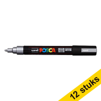 Aanbieding: 12x POSCA PC-5M verfmarker zilver (1,8 - 2,5 mm rond)