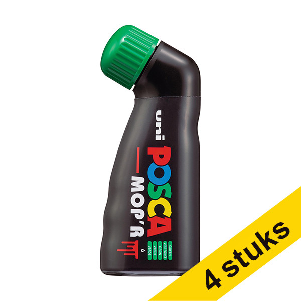 Aanbieding: 4x POSCA PCM-22 MOP'R acrylmarker donkergroen (3 - 19 mm rond) 424465 - 1