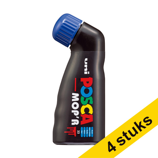 Aanbieding: 4x Posca PCM-22 MOP'R verfmarker donkerblauw (3 - 19 mm rond) 424473 - 1