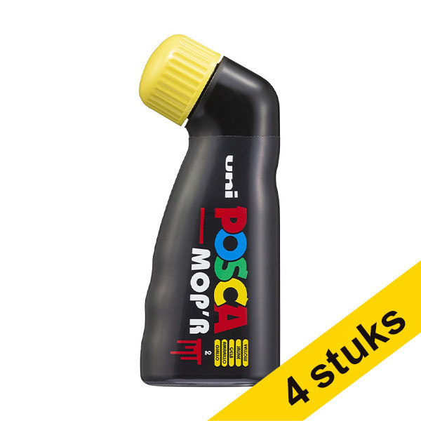 Aanbieding: 4x Posca PCM-22 MOP'R verfmarker geel (3 - 19 mm rond) 424469 - 1