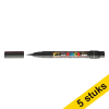 Aanbieding: 5x POSCA brush PCF-350 acrylmarker zwart (1 mm penseel) 424256 - 1
