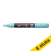 Aanbieding: 6x POSCA PC-1MC verfmarker aqua groen (0,7 - 1 mm conisch)