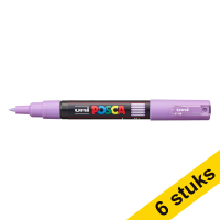 Aanbieding: 6x POSCA PC-1MC verfmarker lavendel (0,7 - 1 mm conisch)