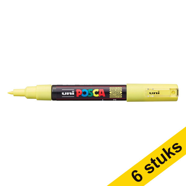Aanbieding: 6x POSCA PC-1MC verfmarker zonnegeel (0,7 - 1 mm conisch) 424294 - 1