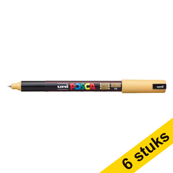 Aanbieding: 6x POSCA PC-1MR acrylmarker abrikoos (0,7 mm rond) 424262 - 1
