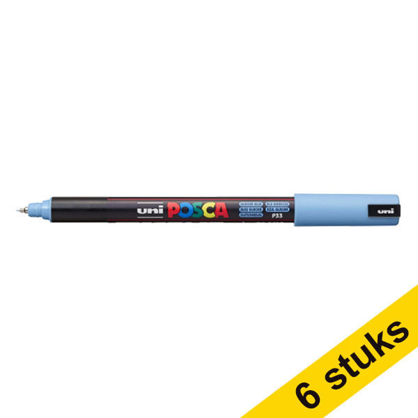 Aanbieding: 6x POSCA PC-1MR acrylmarker gletsjer blauw (0,7 mm rond) 424268 - 1