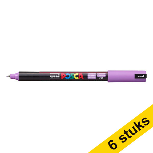 Aanbieding: 6x POSCA PC-1MR acrylmarker lavendel (0,7 mm rond) 424270 - 1