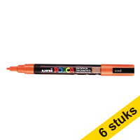 Aanbieding: 6x POSCA PC-3M verfmarker oranje (0,9 - 1,3 mm rond)