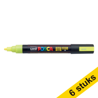 Aanbieding: 6x POSCA PC-5M verfmarker neongeel (1,8 - 2,5 mm rond)