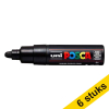 Aanbieding: 6x POSCA PC-7M acrylmarker zwart (4,5 - 5,5 mm rond) 424403 - 1