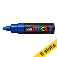 Aanbieding: 6x POSCA PC-7M verfmarker donkerblauw (4,5 - 5,5 mm rond)