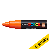 Aanbieding: 6x POSCA PC-7M verfmarker donkeroranje (4,5 - 5,5 mm rond)