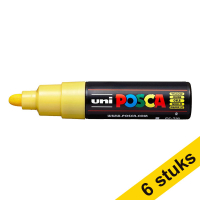 Aanbieding: 6x POSCA PC-7M verfmarker geel (4,5 - 5,5 mm rond)