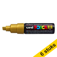 Aanbieding: 6x POSCA PC-8K acrylmarker goud (8 mm beitel) 424432