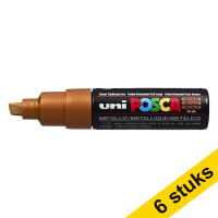 Aanbieding: 6x POSCA PC-8K verfmarker brons (8 mm beitel)
