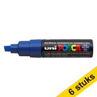 Aanbieding: 6x POSCA PC-8K verfmarker donkerblauw (8 mm beitel)