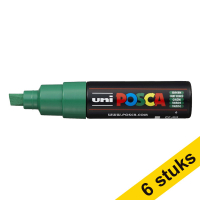 Aanbieding: 6x POSCA PC-8K verfmarker donkergroen (8 mm beitel)