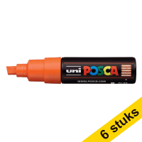 Aanbieding: 6x POSCA PC-8K verfmarker donkeroranje (8 mm beitel)