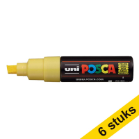 Aanbieding: 6x POSCA PC-8K verfmarker geel (8 mm beitel)