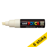 Aanbieding: 6x POSCA PC-8K verfmarker ivoor (8 mm beitel)