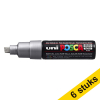 Aanbieding: 6x POSCA PC-8K verfmarker leisteengrijs (8 mm beitel) 424420 - 1