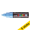 Aanbieding: 6x POSCA PC-8K verfmarker lichtblauw (8 mm beitel) 424413 - 1