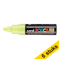 Aanbieding: 6x POSCA PC-8K verfmarker neongeel (8 mm beitel) 424423