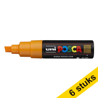 Aanbieding: 6x POSCA PC-8K verfmarker oranje (8 mm beitel)