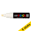 Aanbieding: 6x POSCA PC-8K verfmarker wit (8 mm beitel) 424416 - 1