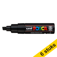 Aanbieding: 6x POSCA PC-8K verfmarker zwart (8 mm beitel)