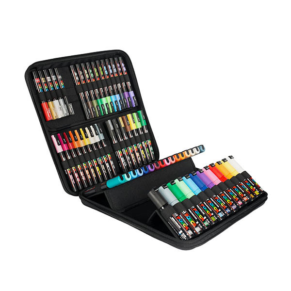 Posca PC-1MC/PC-3M/PC-5M/PC-8K verfmarker in luxe koffer (60 stuks) PC60001 424486 - 1