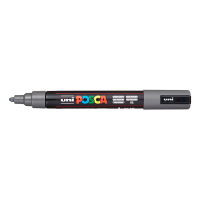 Posca PC-5M acrylmarker diepgrijs (1,8 - 2,5 mm rond) 424485