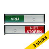 Aanbieding: 3x Posta Picto schuifbord vrij/niet storen (12,5 x 3 cm) 400709 - 1