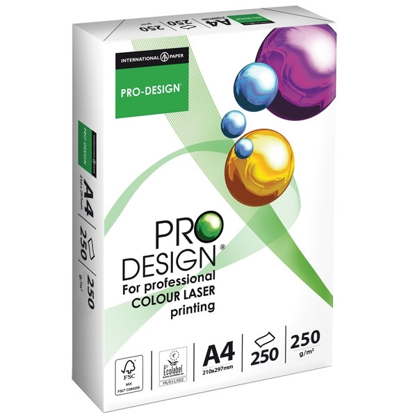 Reinig de vloer annuleren mager Pro-Design papier 1 pak van 250 vel A4 - 250 grams Pro-Design 123inkt.nl