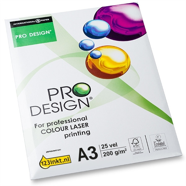 Pro-Design papier 1 pak van 25 vel A3 - 200 grams   069023 - 1