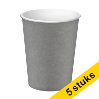 Aanbieding: 5x ProNappe Kartonnen Beker grijs 20cl (15 stuks)