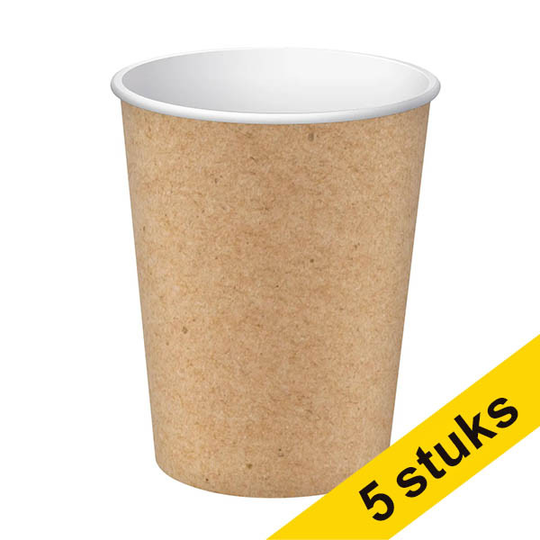 Aanbieding: 5x ProNappe Kartonnen Beker kraft 20cl (15 stuks) 404837 - 1