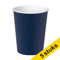 Aanbieding: 5x ProNappe Kartonnen Beker marineblauw 20cl (15 stuks)