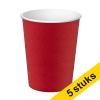 Aanbieding: 5x ProNappe Kartonnen Beker rood 20cl (15 stuks) 404843 - 1