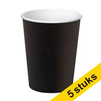 Aanbieding: 5x ProNappe Kartonnen Beker zwart 20cl (15 stuks)