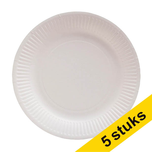 Aanbieding: 5x ProNappe Kartonnen bord wit 23 cm (20 stuks) 404831 - 1