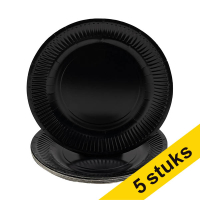 Aanbieding: 5x ProNappe Kartonnen bord zwart 23 cm (20 stuks)