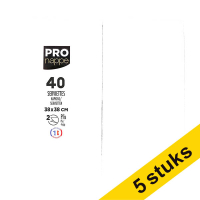 Aanbieding: 5x ProNappe Papieren Servetten 2-laags 1/8 gevouwen wit 38 x 38 cm (40 stuks)