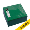Aanbieding: 5x ProNappe Papieren Servetten 2-laags groen 20 x 20 cm (50 stuks)