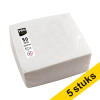 Aanbieding: 5x ProNappe Papieren Servetten 2-laags wit 20 x 20 cm (50 stuks) 404791 - 1