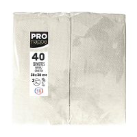 ProNappe Papieren Servetten 2-laags 1/8 gevouwen ivoor 38 x 38 cm (40 stuks)