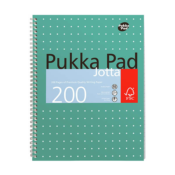 Pukka Pads Jotta Metallic notitieboek A4 gelinieerd 80 grams met spiraal 100 vel 200442 Pukka Pads Jotta Metallic notitieboek A4 gelinieerd 80 grams met spiraal 100 vel 200442 - 1