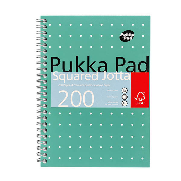 Pukka Pads Jotta Metallic notitieboek A5 gelinieerd 80 grams met spiraal 100 vel 200444 Pukka Pads Jotta Metallic notitieboek A5 gelinieerd 80 grams met spiraal 100 vel 200444 - 1