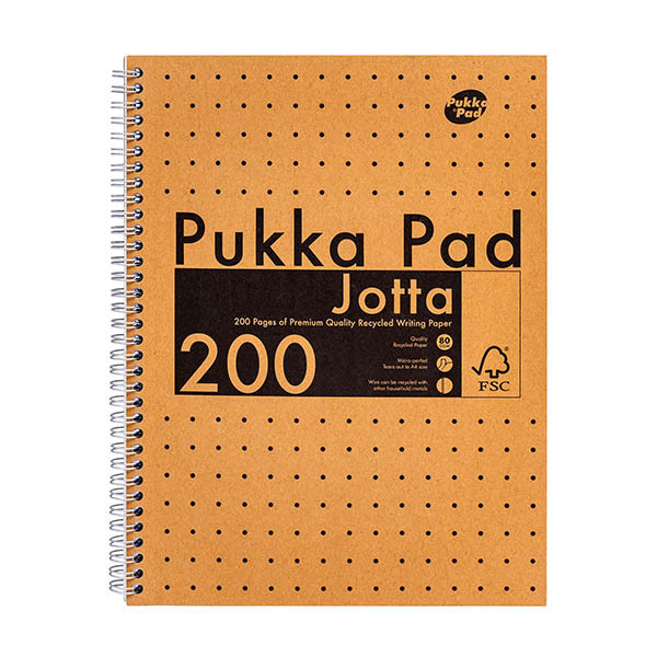 Pukka Pads Kraft Jotta notitieboek A4 gelinieerd 80 grams met spiraal 100 vel 200456 - 1