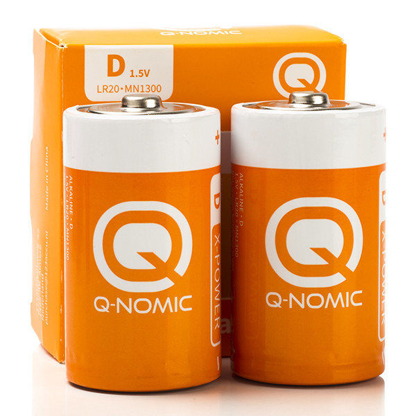 Q-Nomic Alkaline 1.5V D batterij 2 stuks AQN00017 - 2